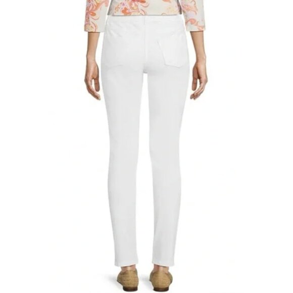 J. MCLAUGHLIN Lexi 4 Way Stretch Slim Leg Jeans in White Denim Preppy - Size 10 - Picture 2 of 14